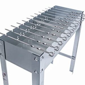 ACTIVA Schaschlikgrill I Premium Mangal Grill inkl. verchromtem Grillrost & Spieße I Robuster Holzkohlegrill für ein einzigartiges Grillerlebnis