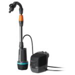 Gardena Akku-Regenfasspumpe 2600 Comfort 18V P4A solo Pumpen: Bewässerungsplaner, Timer-Funktion, Passt sich Deinem Tank an, Stufenlose Druckeinstellung, Konstanter Druck (14604-55)