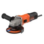 BLACK+DECKER 710W Winkelschleifer (115 mm Scheibendurchmesser, M14, Nullspannungsschalter, Sanftanlauf, rutschfester Gehäusegriff zum Schleifen, Trennen, Entrosten) BEG010-QS
