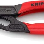 KNIPEX Cobra Mini-Wasserpumpenzange, 125 mm, Muttern bis 27 mm, Rohre bis 30 mm, Feinverstellung per Knopfdruck, Rohrzange, EDC, 87 01 125