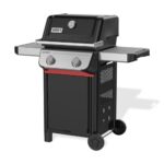 Weber Spirit E-210 Gasgrill, 2 Brenner, 51 x 46 cm Grillfläche, Warmhalterost, Deckelthermometer, 2 Räder - Schwarz/Silber (1500833)