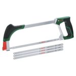 Bosch Bügelsäge 300mm + 3 Extra-Sägeblätter (Bügelsäge mit 4 langlebigen Bi-Metall Sägeblättern für Metall, Holz, Kunststoff und mehr; Einfacher Wechselmechanismus; Softgrip) - Amazon Edition