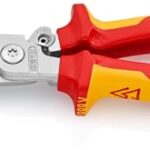 KNIPEX Elektro-Installationszange, VDE, Öffnungsfeder, Kabelschneiden, Abisolieren, Crimpen von Aderendhülsen, Greifen, Biegen, Multitool, 13 96 200