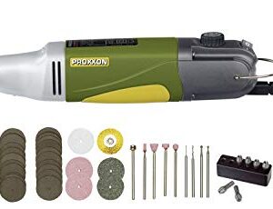 PROXXON Profi-Multifunktionswerkzeug, Industrie-Bohrschleifer IBS/E mit Einsatzwerkzeugen, 34-teiliges Zubehör-Set, 5000-20000/min, 230 V, 28481