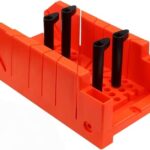 Schneidlade Gehrungslade Metall, Profi-Gehrungssäge mit Präzisions-Messwerk, 90°/45°/22,5° Sägeführung, klar mit Gradangaben markiert, für präzise Schnitte in Holz und Rohrisolierung