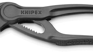 KNIPEX Cobra XS Mini-Wasserpumpenzange, 100 mm, Muttern bis 24 mm, Rohre bis 28 mm, Selbstklemm-Effekt, Rohrzange, EDC, 87 00 100