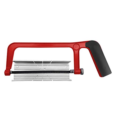 HAUTMEC 150 mm Junior-Bügelsäge und Gehrungsblock-Set 6 Zoll verstellbarer Winkelschnitt Eckenschnitt-Sägeblatt HT0034