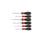 Wiha Schraubendreher Set mit Schlagkappe SoftFinish® (21251) 6 tlg. I Schraubenzieher Satz Alltag, Handwerk, Industrie I Schraubwerkzeug Schlitz/Kreuz