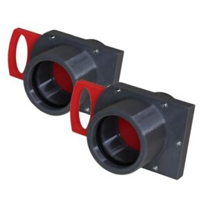 GENERIC 2er Set - DN 50mm Luft-Absperrschieber mit Muffe | Blastgate | PETG | Werkstattabsaugung | Absauganlage | Späneabsaugung | Abluft - Sperrschieber | Staubsammler | Luftreiniger | 2 Stück