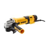 Dewalt 125 mm Winkelschleifer DWE4257 (1.500 Watt, Epoxidharz geschützte Motorwicklung, Wiederanlaufschutz, Sanftanlauf, Überlastschutz, Drehzahlvorwahl, elektronische Kupplung, M14 Spindel)
