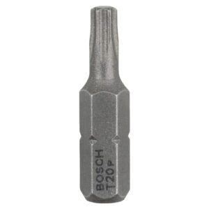 Bosch Professional Bit Extra-Hart für Innen-Torx-Schrauben (T20, Länge: 25 mm, 3 Stück), 2607001611