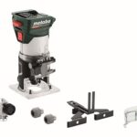 metabo Akku-Kantenfräse FMV 18 LTX BL 8-18V, Brushless-Motor, 4800-29000 U/min, 6/8 mm Spannzange, präzise Tiefeneinstellung, ergonomisch - für Holz und holzähnliche Werkstoffe