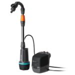 Gardena Akku-Regenfasspumpe 2600 Comfort 18V P4A Ready-To-Use Set Pumpen: Bewässerungsplaner, Stufenlose Druckeinstellung, Timer-Funktion, Technologie für konstanten Druck (14604-20)