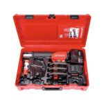 ROTHENBERGER ROMAX 4000 Set Pressmaschine Standard, EU, 4Ah Akku Kapazität, SV Pressbacken Kontur, 15mm-22mm-28mm Arbeitsbereich Durchmesser | 1000001924 | Einpresswerkzeug für Rohre