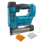 Kabelloser Brad Nagler Kompatibel mit Makita 18V Akku, Verbesserte 2 in 1 Elektrische Nagelpistole/Heftpistole für Heimwerker Holzbearbeitung, mit 1000 Nägeln und 1000 Klammern