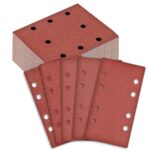 BIGP Schleifpapier-Set 100 Stück (80 x 133 mm) mit Klettverschluss | 5 Körnungen 40-240 | Für Multischleifer & Schwingschleifer | Holz, Metall, Farbe | 8-Loch Staubabsaugung