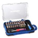WORKPRO Schrauberbit Set 43tlg. mit Mini-Umschaltknarre 1/4" Antrieb,Umschaltbare Ratsche 60 Zähne, Schrauberbit Satz mit Ratsche und Schnellwechselbithalter für Gadgets, Autos, Häuser, Maschinen