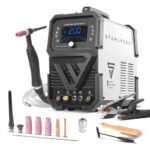 STAHLWERK Schutzgasschweißgerät 3-in-1 Kombi AC/DC WIG 200 ST Digital – WIG & MMA (E-Hand/ARC) bis 200 A, Clean-Modus zur elektrochemischen Reinigung von Edelstahlschweißnähten, HF-Zündung, Spot