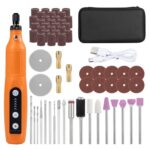 Carehabi Multifunktionswerkzeug Akku, mit LED-Licht, 3 Gang Graviergerät(5000-15000rmp),3.7v Mini Drill mit 58 Zubehör Set zum Bohren, Gravieren, Polieren, Schleifen, Entrosten