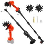 Kabelloser Hand Bodenhacke kompatibel mit Makita 18V Akku (ohne Batterie), 550W Gartenfräse mit 10cm Frästiefe und 10cm Fräsbreite, Ackerfräse (Mit 1,3m Verlängerung)