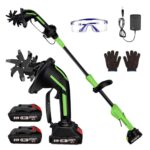 Akku Gartenfräse Handlicher Bodenhacker Leichte Akku Bodenfräse für Beet, Garten, Gewächshaus, Balkon Kabellos Gartenhacke mit Griffsystem, Sicherheitsschloss