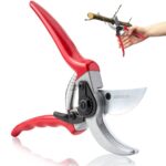 LESOLEIL Gartenschere, Bypass-Schnitt, Schnittdurchmesser 25 mm, japanische SK5 Kohlenstoffstahl-Klinge zum Schneiden von frischem, getrocknetem Holz, Rosen, Trauben