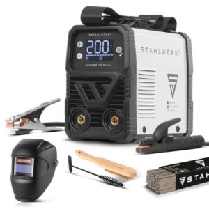 STAHLWERK Elektroden-Schweißgerät ARC 200 MD Digital – Vollausstattung – MMA/E-Hand & Lift-TIG (DC) möglich bis 200 A, flexibel einsetzbar ohne Gas, ARC-Force, Hotstart, Anti-Stick, Smartkühlung