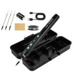 Mapille Akku Lötkolben Set, Temperatur Einstellbare 180 ℃-450 ℃, Kabelloses Lötkolben Set mit LCD-Display, USB Wiederaufladbar, 3 Lötspitzen, Werkzeugkasten, für Reparatur des Schweißens
