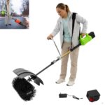 2-in-1 Kehrmaschine mit Gebläse, Akku-Motorbesen 55cm Bürstenbreite,Schneeschieber Kehrbesen Schneefräse Laubbläser, für Die Reinigung Von Rasen Laub Kunstrasen Gras und Schotter