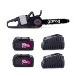 Gomag Akku-Kettensäge GO-KS355BLTwin Set L 20V brushless | 14‘‘ / 35cm ProCut-Schwert & -Kette | Schnittgeschwindigkeit 15 m/s | inkl. 2x 4Ah Akku + 2x 4,5A Ladegerät