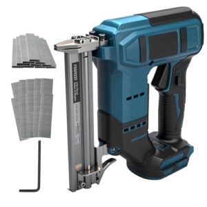 Schnurloser Brad-Nagler für Makita 18V Akku, 18GA Akku-Heftgerät-Nagelpistole, 2-in-1 elektrischer Nagler-Hefter mit 1000 Nägeln und 1000 Heftklammern für Heimwerken Holzarbeiten (nur Werkzeug)