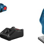 Bosch Professional 12V System Akku Kantenfräse GKF 12V-8 (inkl. 2x 3.0Ah Akku, Schnellladegerät GBA 12V-40, Spannzange 8 mm, Maulschlüssel 17 mm, in L-BOXX)