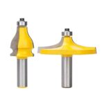 2 stücke Handlauf Fräser Set 12,7mm Schaft Armlehne Holzbearbeitungsschneider for Holzbearbeitungswerkzeuge Thumbnail & amp;Perlen Zapfenschneider