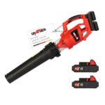 Grafner Akku Turbinen Laubbläser mit 40 Volt (2X 20V), 2X 2,0 Ah Lithium-Ionen Akku, 2 Stufen Drehzahlregulierung, hochwertiger Digital-Motor, Anti-Vibrationsgriff, incl. Akkus und Schnell-Ladegerät