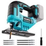 Ecarke 750W Akku-Stichsäge kompatibel mit Makita 18V, stufenlos regelbar, mit 6 Sägeblättern & Schnellspannsystem, für Holz, Metall, Kunststoff & Sperrholz (ohne Akku & Ladegerät)
