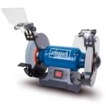 Scheppach Doppelschleifer SM200L Schleifgerät | 500W Leistung | Verstellbarer Funkenschutz | Schleifscheibe 200mm Ø | LED-Arbeitsleuchten | Grauguss-Gestell