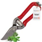 Gartenschere rot 14 cm, kleine Handgartenschere, Blumenschere leicht, kompakte Obstschere, präziser Strauchschnitt, einfache Pflanzenpflege, ergonomische Schere für kleine Hände