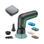 Bosch Elektro-Reinigungsbürsten-Set UniversalBrush (für Badezimmer Fliesen, Küchenherd, Pfannen, Töpfe und mehr; 10 Reinigungsaufsätze enthalten; 3,6 V integrierter Akku; Micro-USB-Kabel; in Tasche)