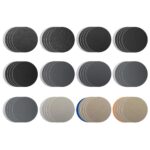 ASTER 60 Stück Schleifpapier 75mm Runde Schleifscheiben Schleifpads, Körnung 60 80 100 150 320 600 1000 1200 2500 4000 7000 10000 Klett Trockene Nasse Pad für Metall Holz Glas Auto Polieren