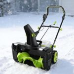 LYNNEYING Professionelle Schneefräse, 40V Lithium-Ionen Akku-Schneewerfer Für Großflächen, Räumt 50Cm Bahn Und Wirft Schnee 7,6M, Perfekt Für Gewerbe-Parkplätze Und Lange Einfahrten