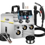 SSIMDER MIG140 Fülldraht Schweißgerät ohne Gas 140A 230V Synergie Elektroden Schweißgerät 3 in 1 Flux MIG/ARC,MMA/Lift WIG IGBT Inverter für Farm Repair Home DIY Autoreparatur