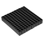 Bit Aufbewahrung 10 Stück 12 Löcher Bit Organizer, Streifen Bithalter, Kunststoff-Schraubendreherkopf-Aufbewahrungskoffer, Schraubendreher Sechskantschaft Kartenhalter, Gummistreifen Organizer Schwarz