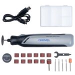 Dremel 8150 Bürstenloses Akku-Multitool-Set, 7,2V 2Ah per USB-C Aufladbarer, 20 Zubehöre, Variable Drehzahl von 5.000 bis 30.000 U/min, LED-Frontlicht, Schneiden, Schärfen, Schnitzen, Schleifen