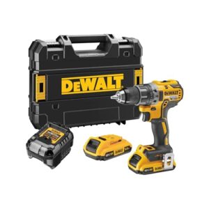 DEWALT XR 18V Akku-Bohrschrauber mit Bürstenloser Technologie, Ultra-Kompakt, 2x 2Ah Akkus & Ladegerät, 70Nm Drehmoment, LED-Arbeitsleuchte, Robuster Koffer – DCD791D2-QW
