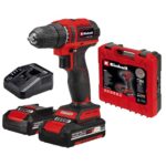 Einhell Akku-Bohrschrauber TE-CD 18/40 Li BL (2x2,0 Ah) Power X-Change (Li-Ion, 18 V, 40 Nm, bürstenloser Motor, 2-Gang-Getriebe, Drehzahl-Elektronik, inkl. 2x 2,0 Ah PXC-Akkus und Schnellladegerät)