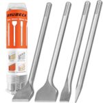 BAUBECK Meißel Set für Beton & Mauerwerk - SDS Max - LONG LIFE [4tlg] - 280mm lang, angewinkelt und gerade - Max Meißel Max Meissel Meisel