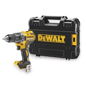 DEWALT 18 Volt 2-Gang Akku-Bohrschrauber (bürstenloser Motor, Vollmetallgetriebe,15-stufiges Drehmomentmodul, 13 mm Schnellspann-Bohrfutter, LED-Leuchte, Lieferung ohne Akku & Ladegerät), DCD791NT-XJ