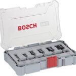 Bosch Professional 6tlg. Nutfräser Set (für Holz, für Oberfräsen mit 6 mm Schaft), 2607017465