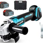 Akku Winkelschleifer，Ersatz für Makita Akku 18V, mit 2× 5.5Ah Akkus & Ladegerät, Kabellos Neues Upgrade Akku Flex Trennschleifer 125mm, 9000U/min, für Präzises Trennen und Schleifen ﻿