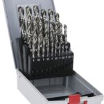 Bosch Professional 25tlg. ProBox Metallbohrer Set HSS-G (geschliffen, Zubehör Bohrschrauber und Bohrständer), Durchmesser: 1.0 - 13.0
